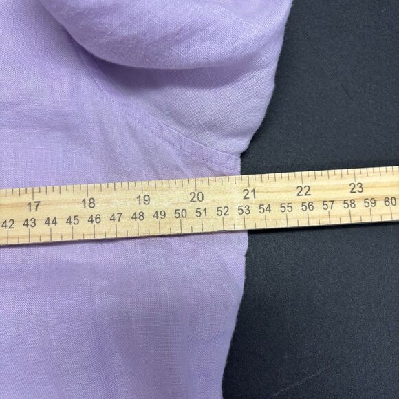 LL Bean Womens 100% Linen Tunic‎ Lilac Medium - Picture 9 of 12